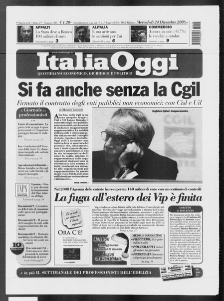 Italia oggi : quotidiano di economia finanza e politica